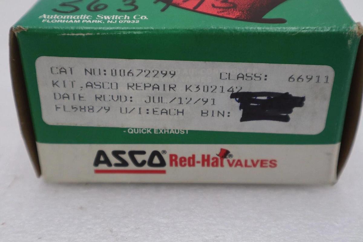 Used NEW Asco Red Hat 302142 Rebuild Kit STOCK G823A