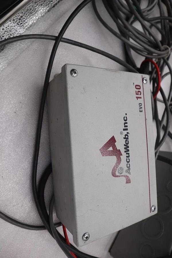 Used AccuWeb Inc EVO 150 COMPLETE WEB GUIDE SYSTEM WITH RED LION SCREEN STOCK 5120