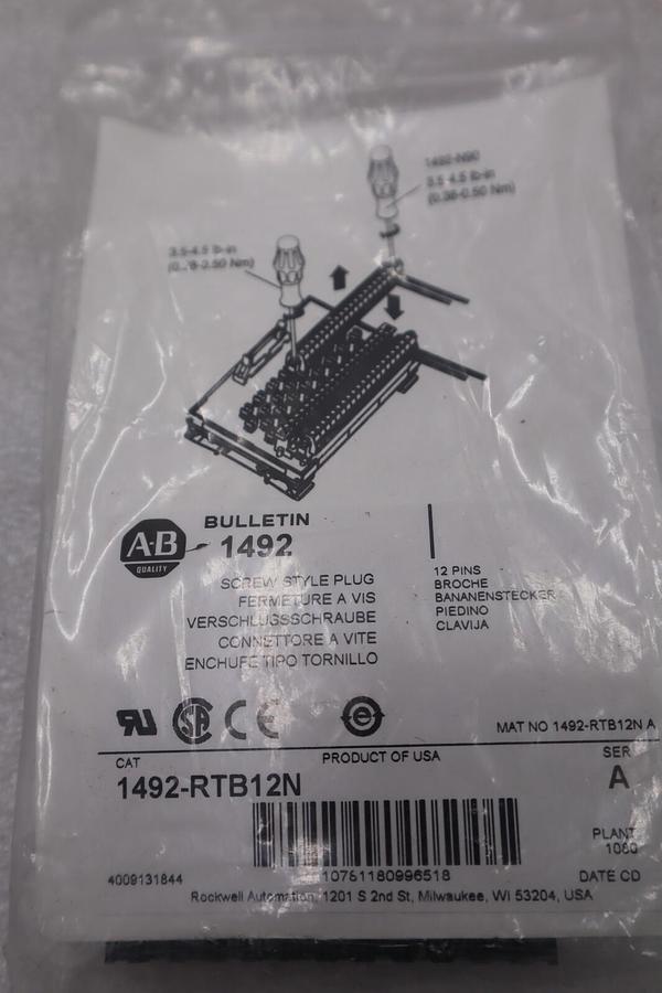 NEW LOT OF 5 AB Allen Bradley 1492-RTB12N STOCK K-3552