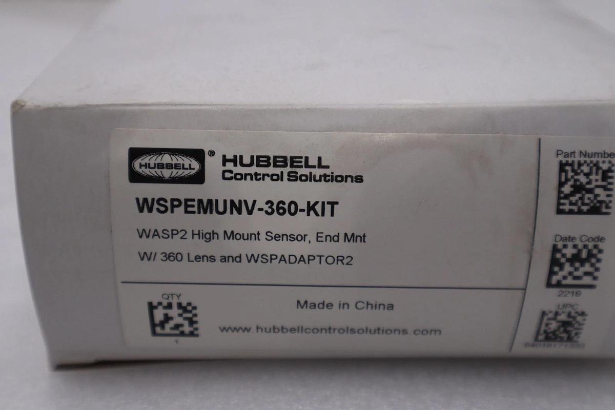 Used HUBBELL WSPEMUNV-360-KIT WSPADAPTOR2 OCCUPANCY SENSOR - STOCK GF103A