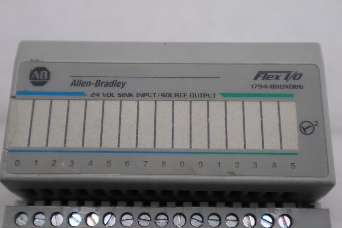 Used ALLEN BRADLEY 1794-IB10X0B6 24 VDC SINK INPUT/SOURCE OUTPUT STOCK #L-419