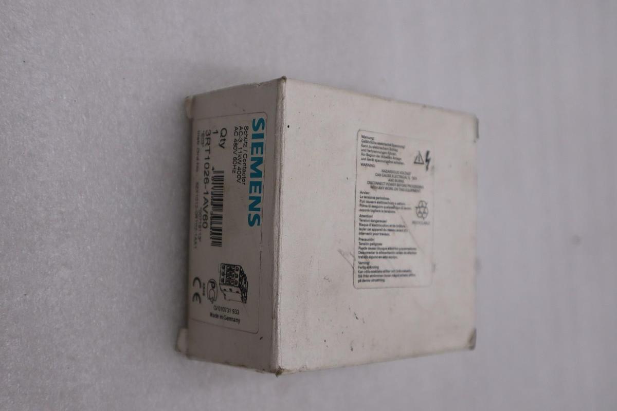 SIEMENS 3RT1026-1AV60 MOTOR STARTER CONTACTOR - NEW IN BOX - STOCK GF563A