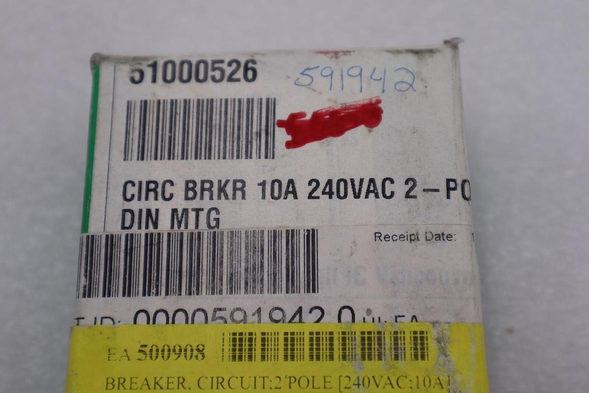 Used SCHNEIDER ELECTRIC 591942 CIRCUIT BREAKER 2 POLE 240VAC STOCK #K-2327