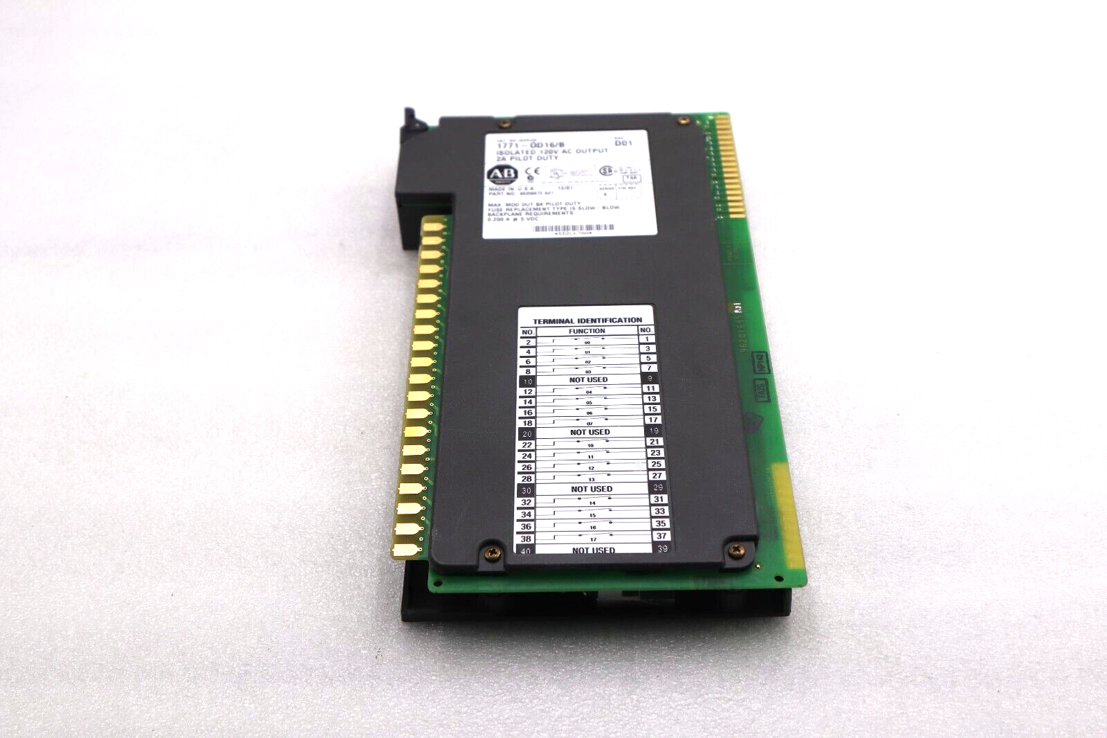 Used ALLEN BRADLEY 1771-0D16 SER B ISOLATED 120V AC OUTPUT #L-519