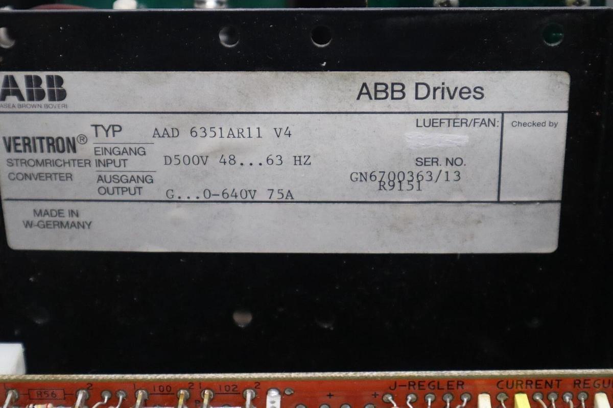 Used ABB ASEA BROWN BOVERI AAD-6351A-R11V4 / AAD6351AR11V4 STOCK 711-A