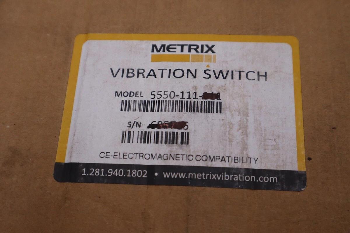 Used NEW Metrix 5550-011-01 Vibralert Vibration Switch 480V-AC STOCK H933
