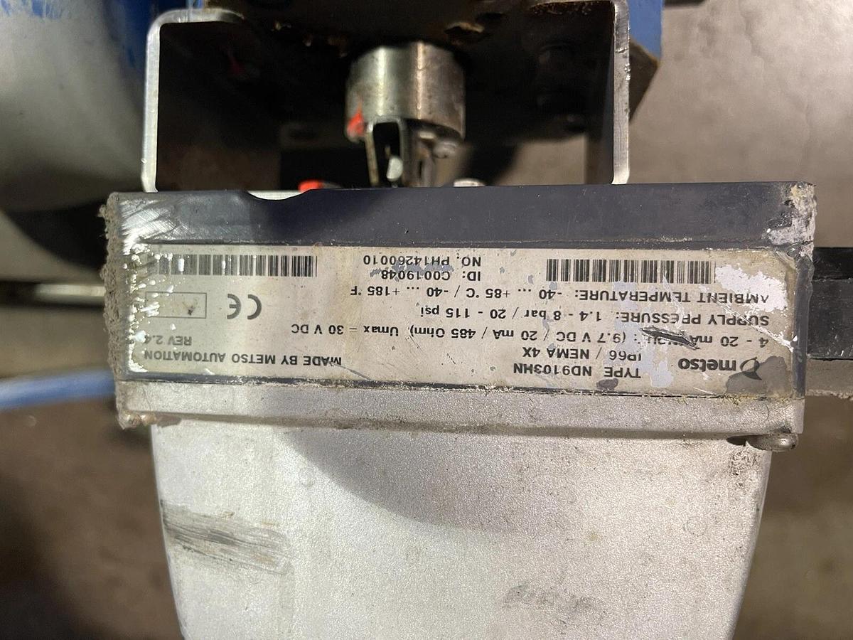Used 3" JAMESBURY QUADRA-POWR X METSO QPX2C/K20 100PSI V-BALL VALVE NELES S-57 W-24