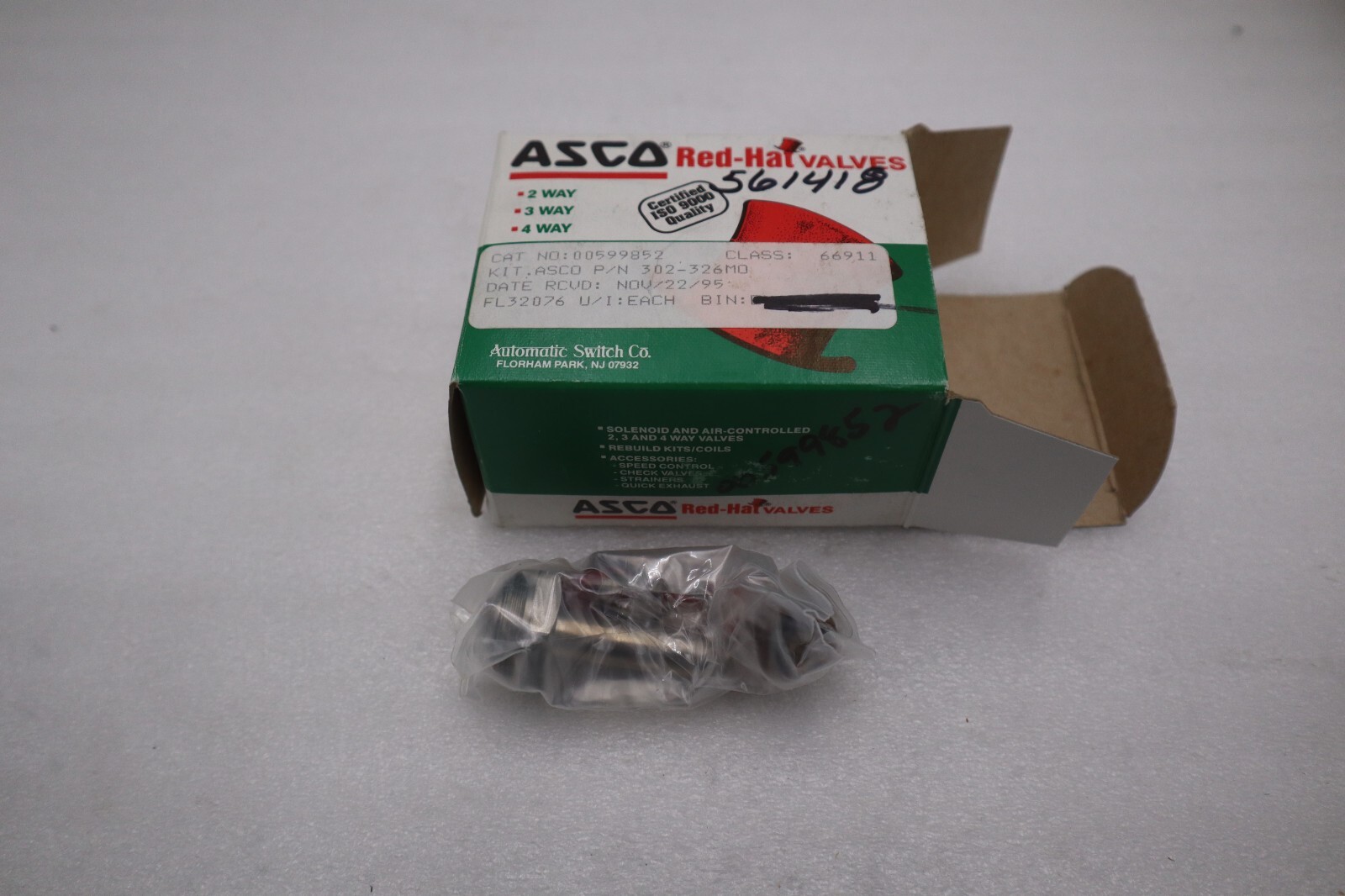 Used NEW ASCO 302326-MO/ 302-326MO REBUILD KIT 8210 AC VALVE PART STOCK G821A