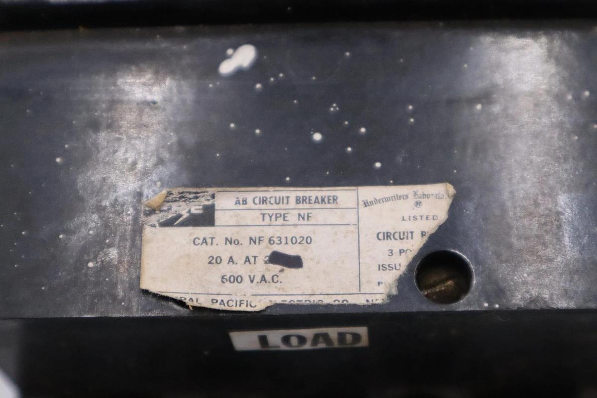 Used NF631020 Federal Pacific 20 Amp Circuit Breaker STOCK GF133