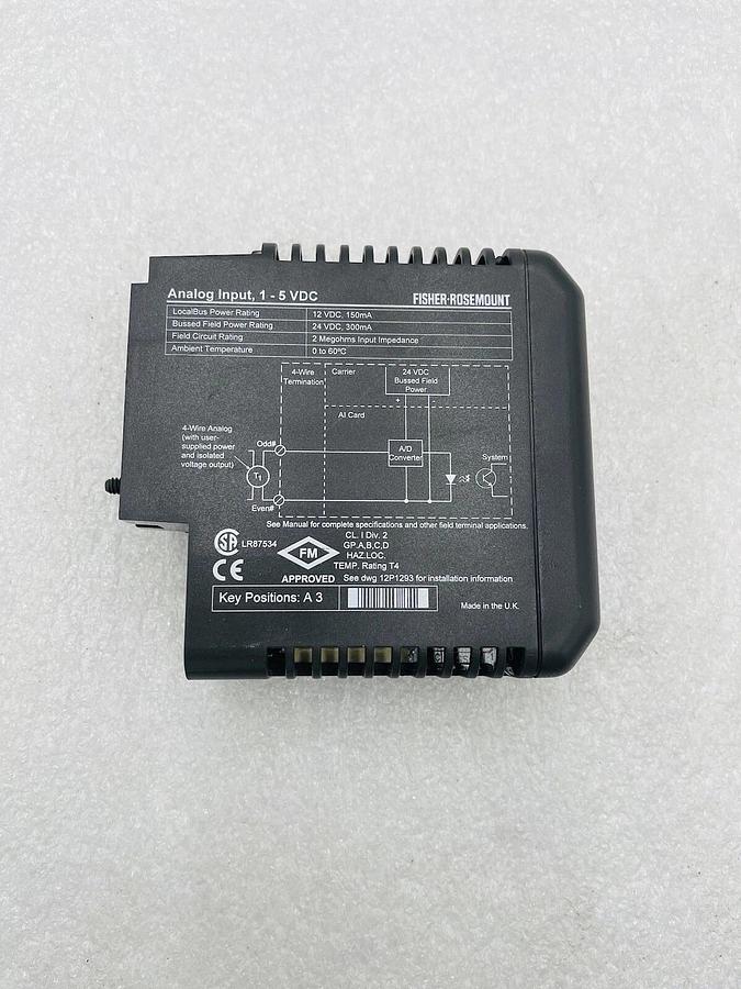 Used EMERSON DELTAV KJ3002X1-BD1 ANALOG INPUT 1-5 VDC #K-2591