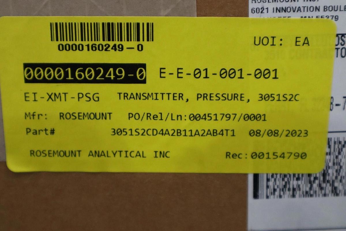 Used Remanufactured 3051S/3051S2CD4A2B11A2AB4T1 Differential Pressure Transmitter G43