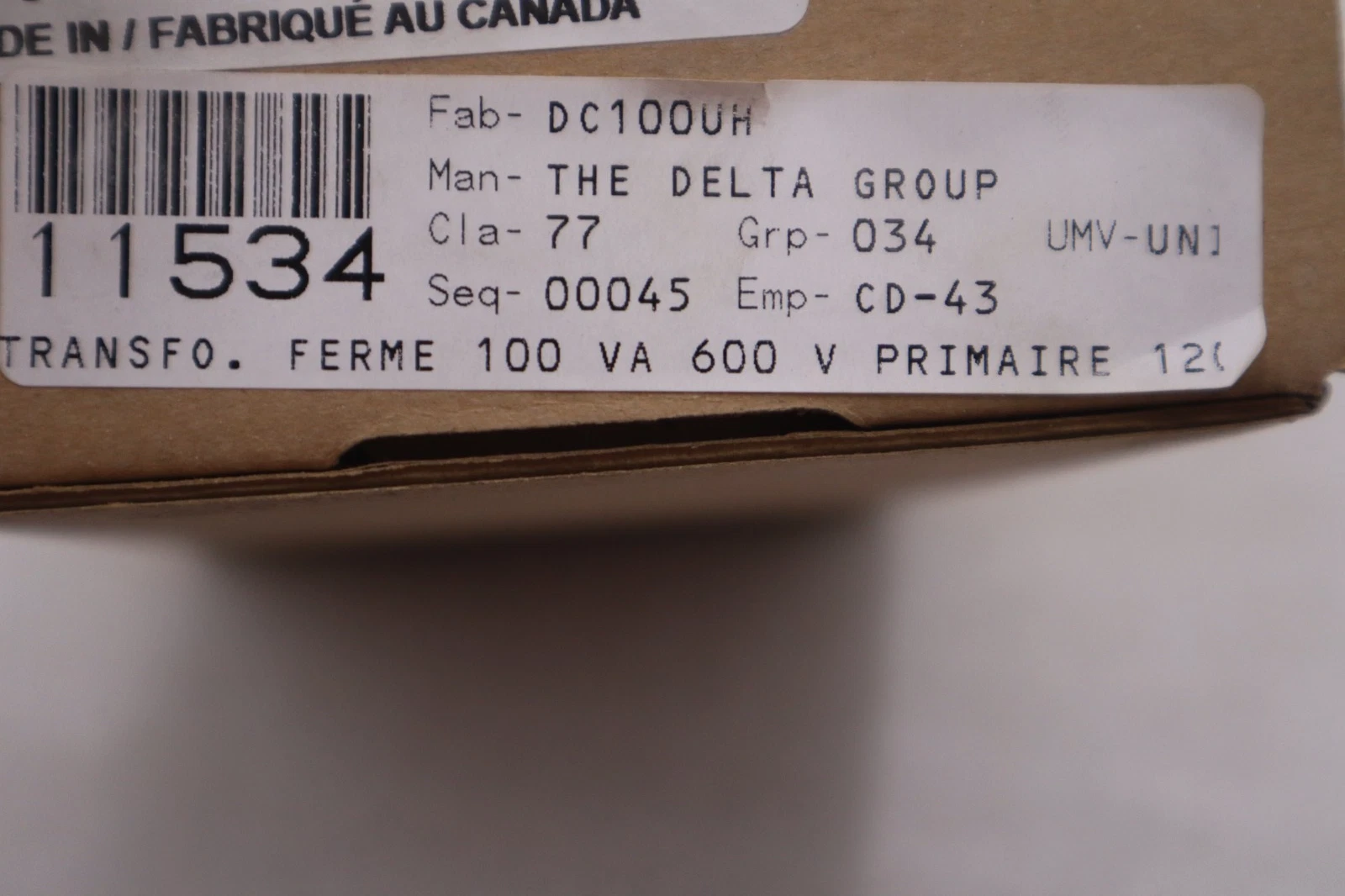 Used TMS DC0100UH 480/600V - NEW IN BOX - STOCK GF1054