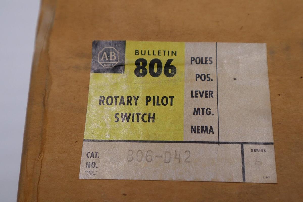 NEW ALLEN BRADLEY 806-D42 DRUM SWITCH REVERSING 4POLE STOCK 5480