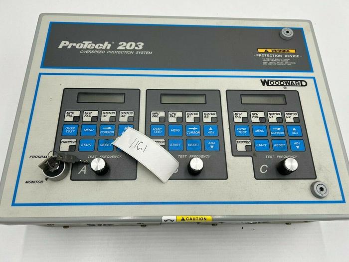 Used WOODWARD PROTECH PART NO. 8200-203 REV N STOCK 1161