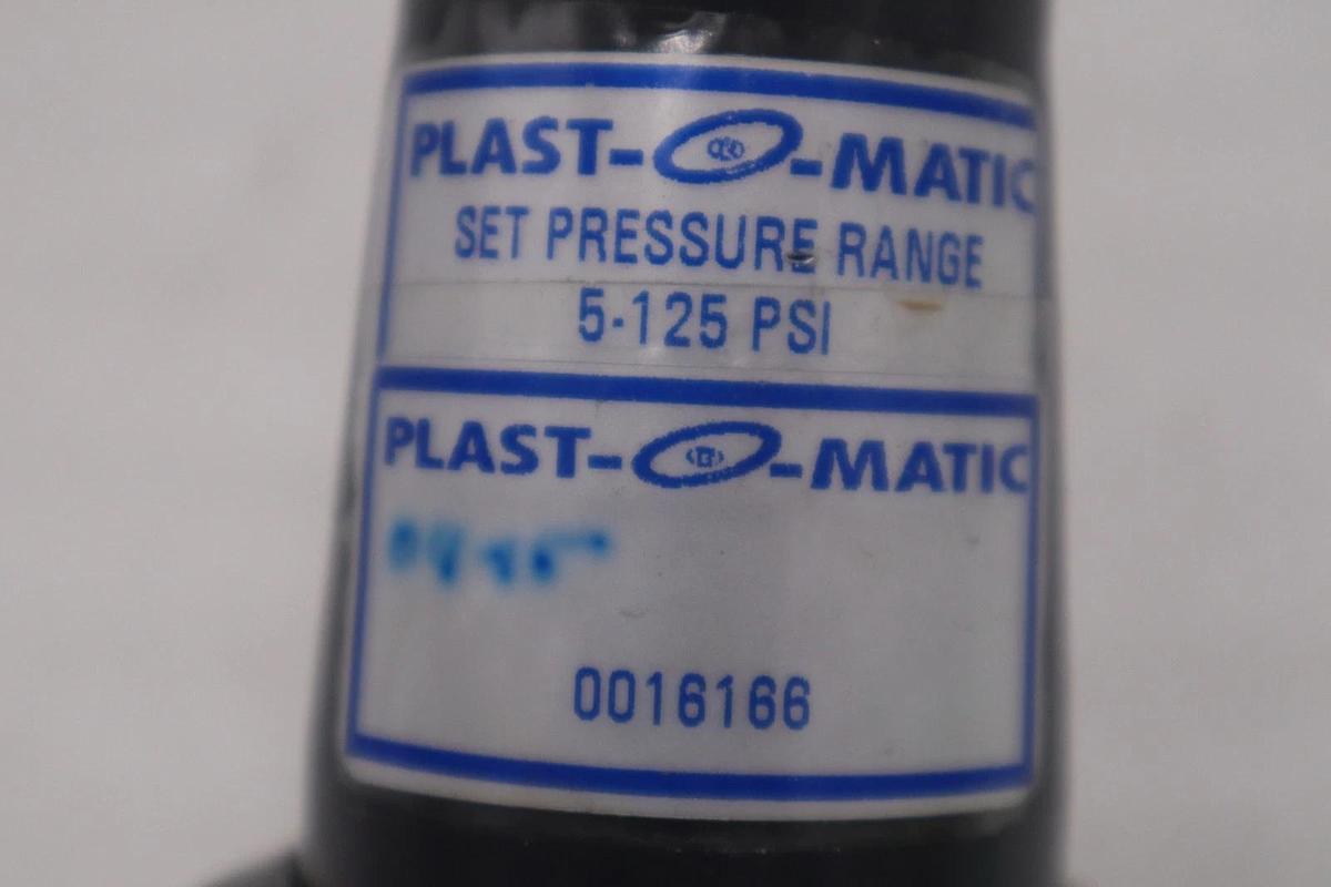Used PLAST-O-MATIC PRHM050V-PV Pressure Regulator,1/2 In,5 to 125 psi STOCK H1450