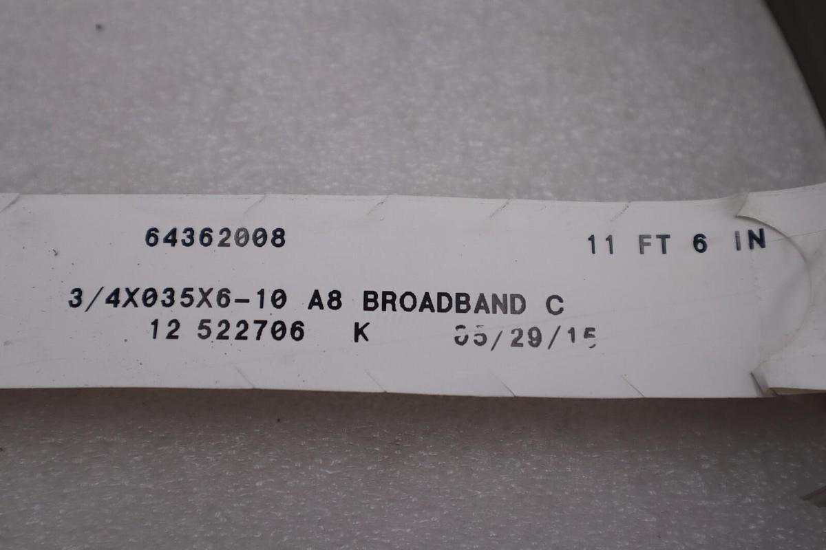 A8 Broadband Simonds Band Saw 64362008 3/4x35X6-10 11Ft 6Inch Stock #3528