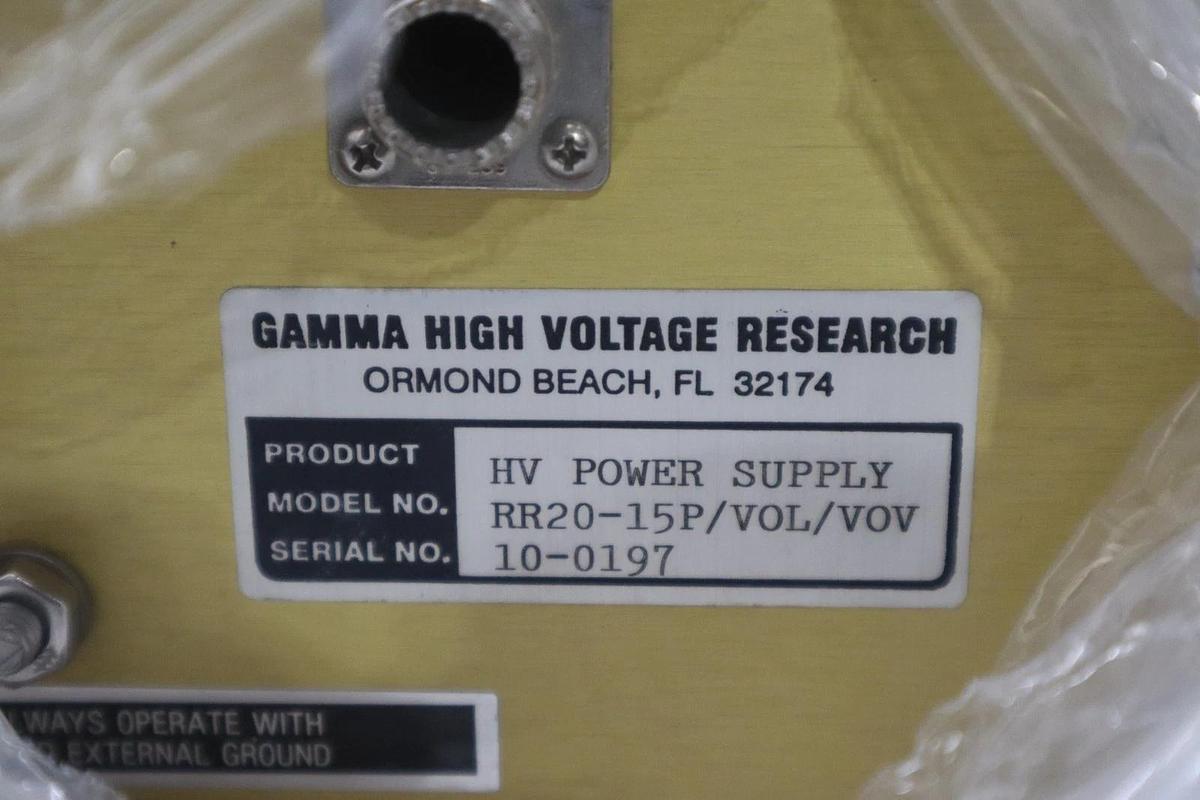 GAMMA HIGH VOLTAGE RESEARCH HV POWER SUPPLY RR20-15P/VOL/VOV NEW STOCK GF-1375