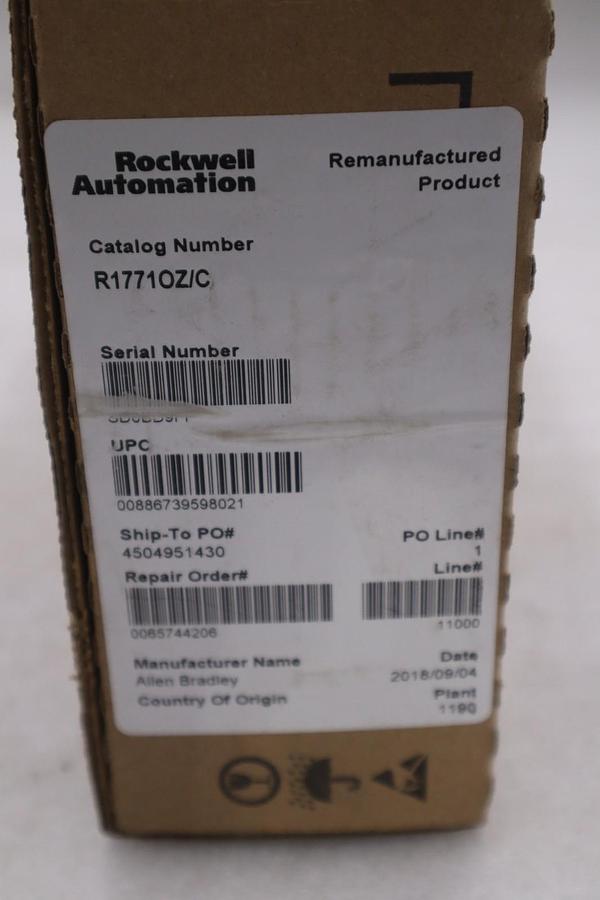 Used ALLEN BRADLEY 1771-OZ PLC MODULE - ROCKWELL REMANUFACTURED - STOCK GF870