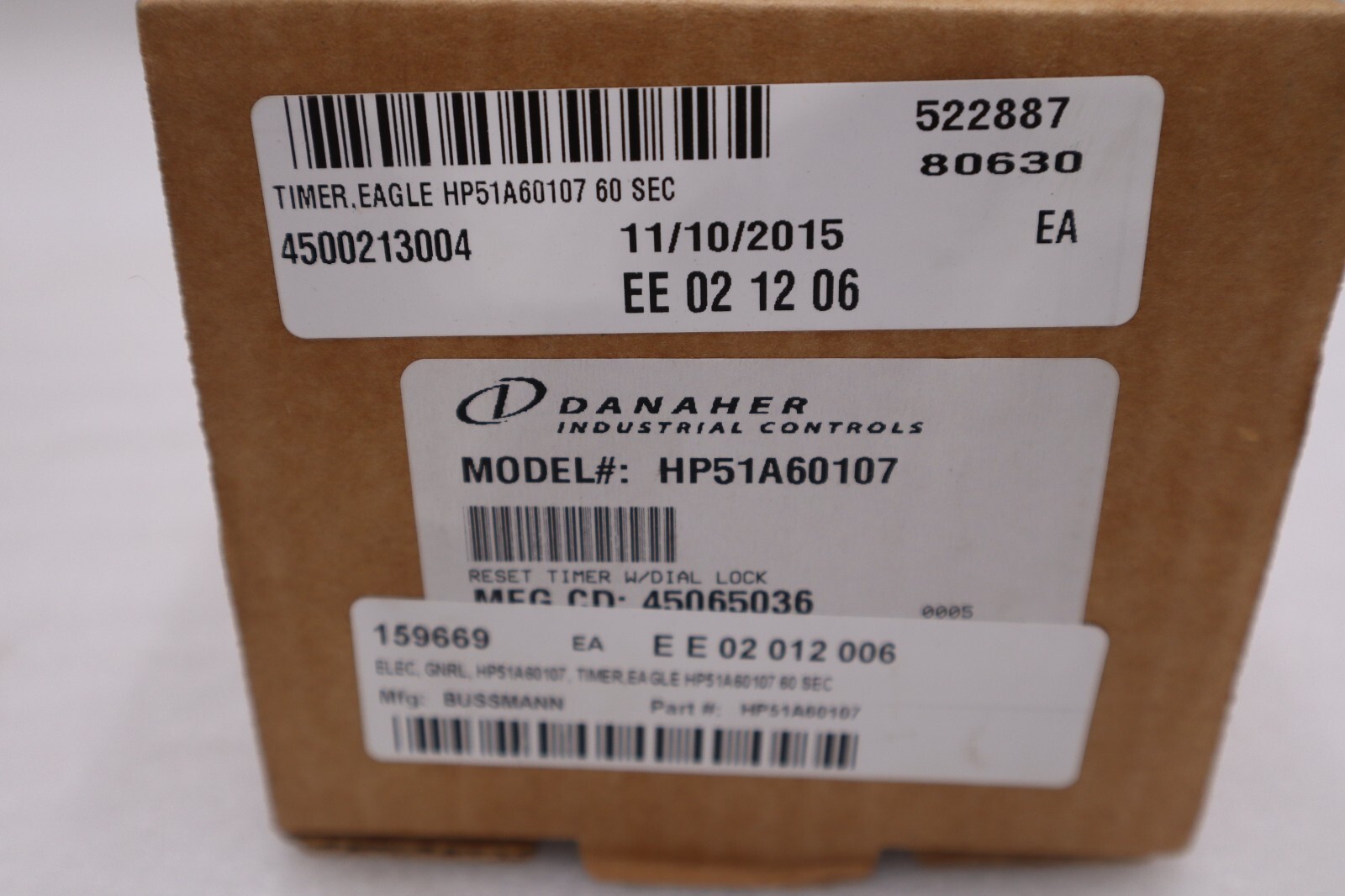 NEW DANAHER CONTROLS HP51A60107 TIMER CYCLE-FLEX STOCK G97A