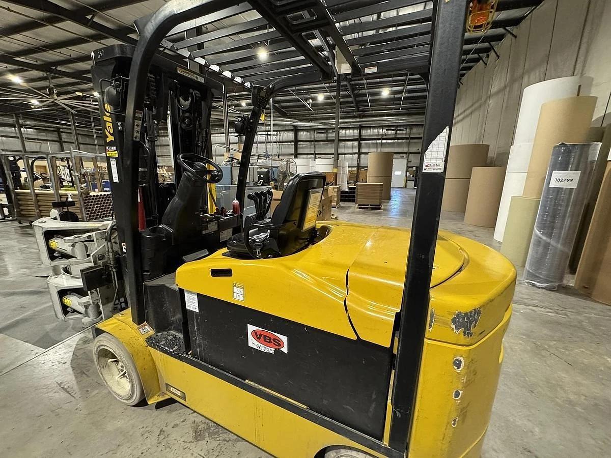 Used 12,000 LB YALE ELECTRIC ROLL CLAMP TRUCK WITH 60" CASCADE CLAMP ERC120VHN48TE094