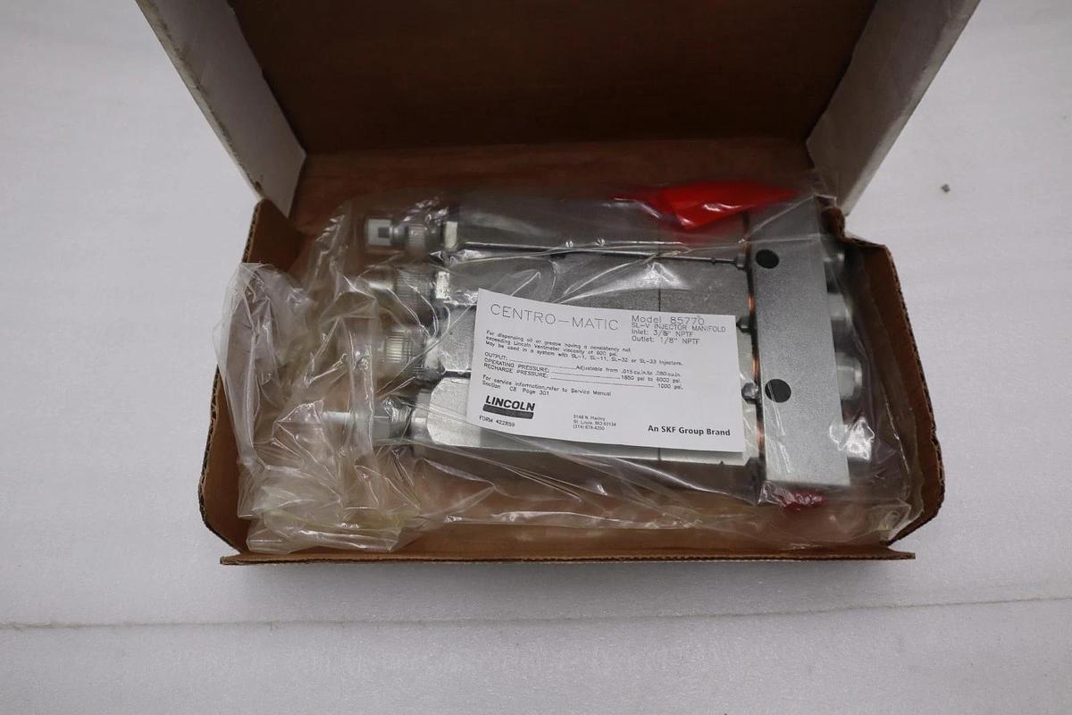 NEW OPEN BOX Lincoln 85770-4 SL-V Injector Manifold Assembly STOCK 5705CC