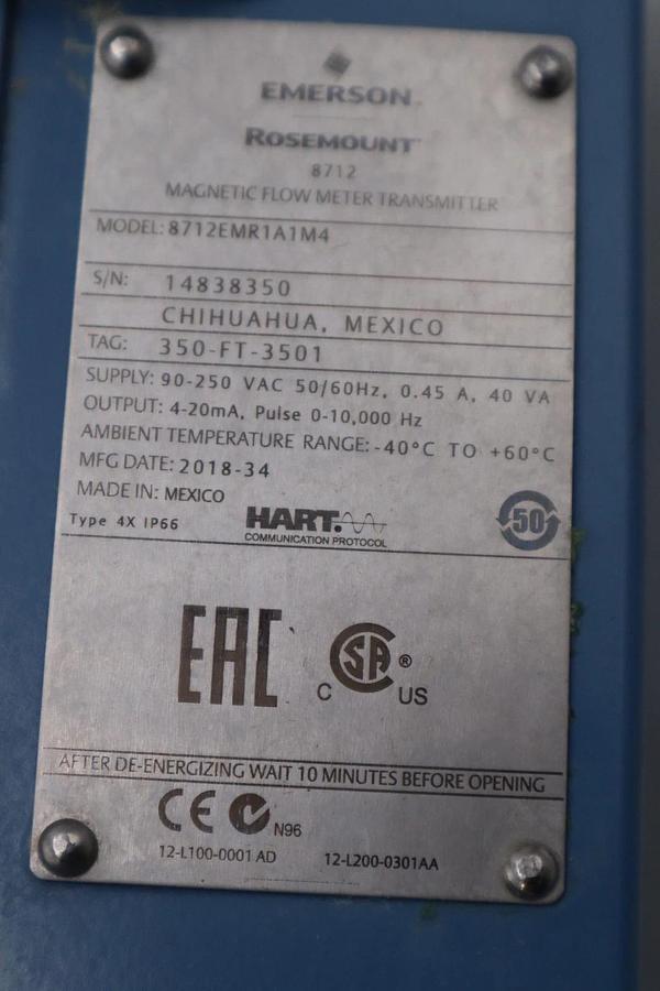 Used Emerson Rosemount 8712 Transmitter Magnetic Flowmeter 8712EMR1A1M4 STOCK H1888