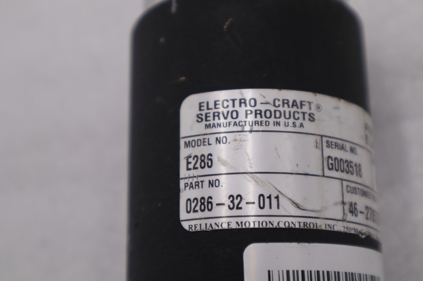 Used Reliance Electro Craft Model E286 Brushless Servo Motor STOCK B-1566