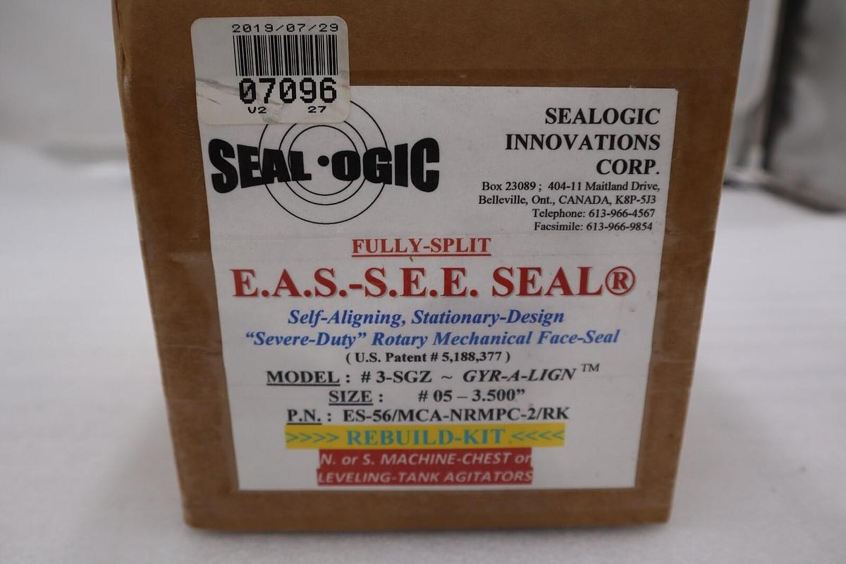 NEW Sealogic Innovations MODEL 3-SGZ SIZE 05-3.500" PN. ES-56/MCA-NRMPC-2/RK KIT