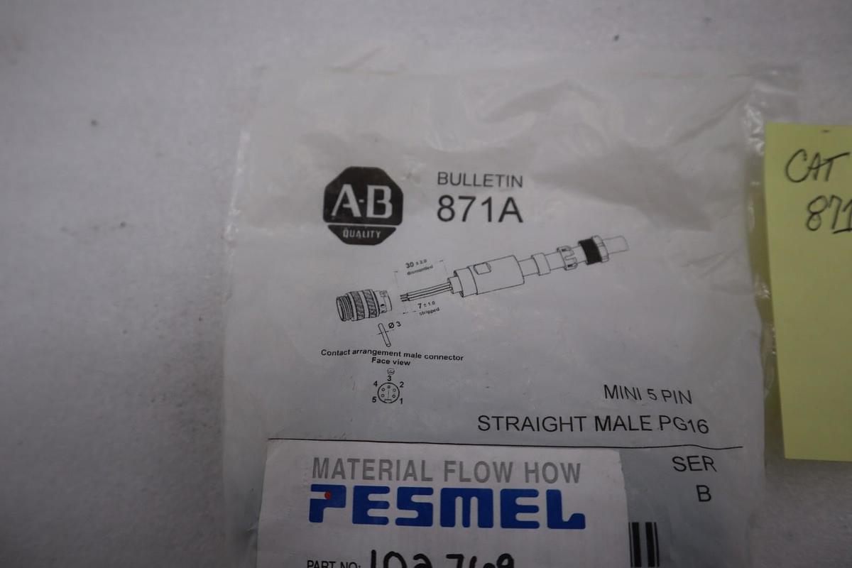 Allen Bradley 871A-TS5-N3 TERMINAL CHAMBER MINI STRAIGHT FEMALE STOCK H1592A