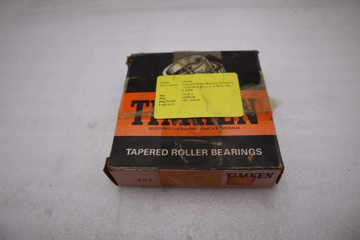 NEW OPEN BOX TIMKEN 497 Tapered Roller Ball Bearing STK K2991CC