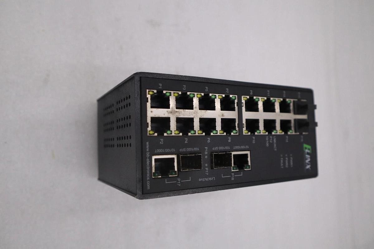 Used B&B Electronics EIR418-2SFP-T ELinx Industrial Gigabit Switch NEW NO BOX #H92A