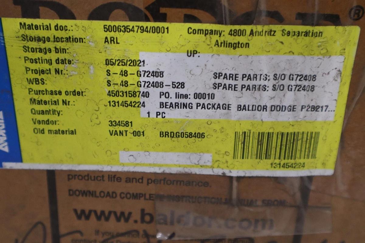 Used DODGE 058408 H2S-217-USN MOD BEARING - STOCK GF228