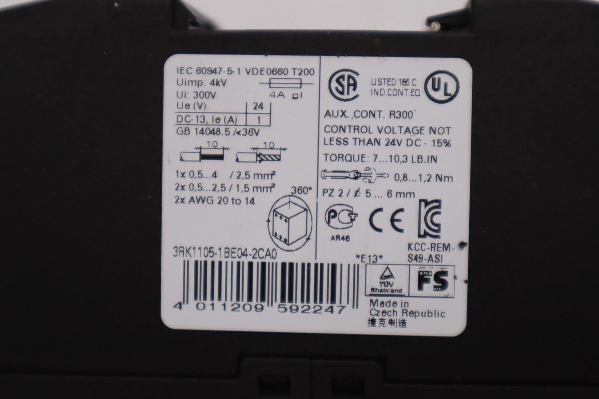 Used Siemens 3RK1105-1BE04-2CA0 Monitor Safety Relay Module STK H1429A