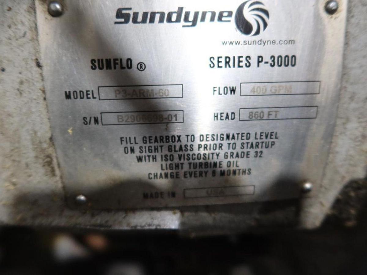 Used SUNDYNE SUNFLO HONEYWELL P-3000 BOILER FEED WATER PUMP WITH 150 HP MOTOR 400 GPM