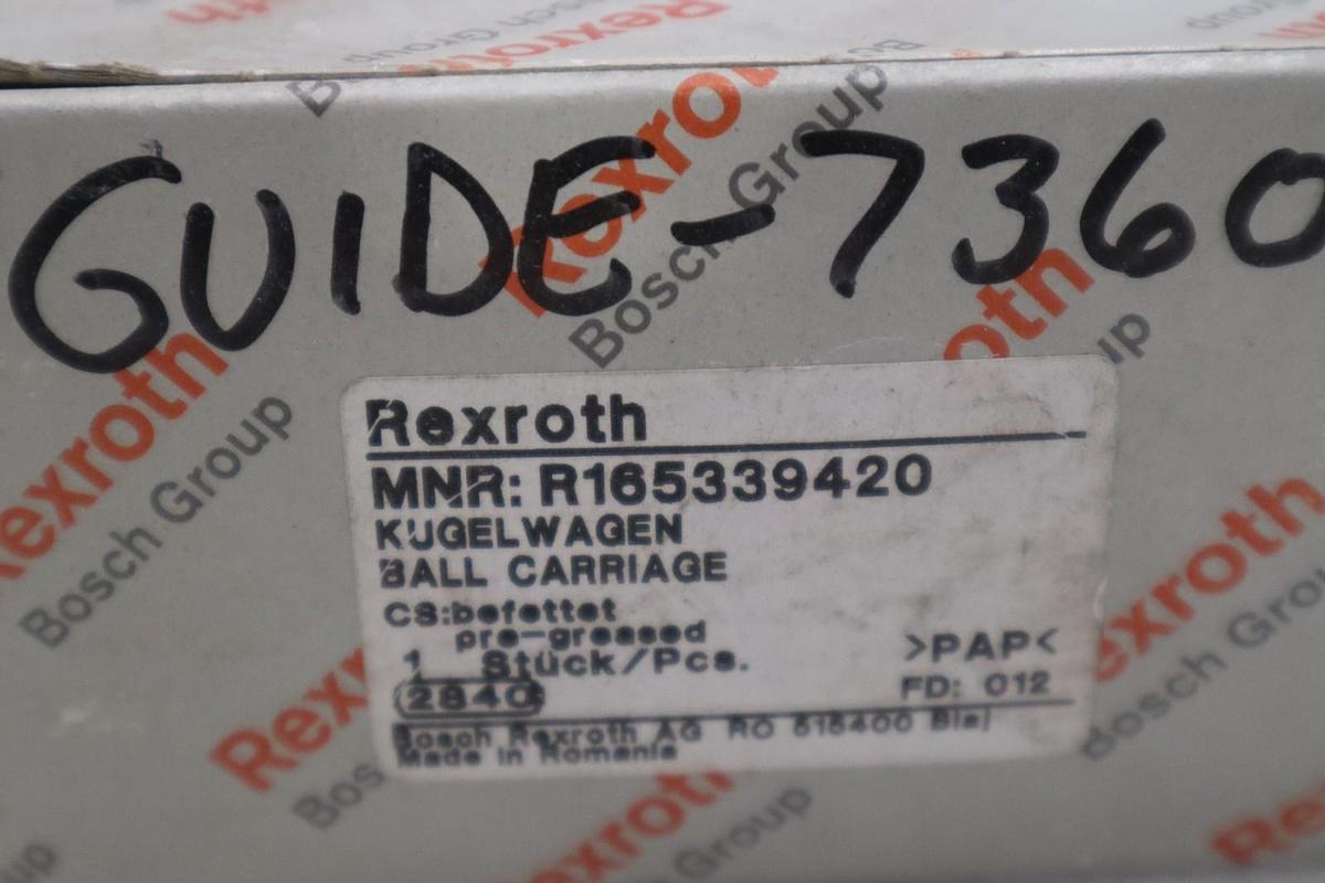 Used NEW IN BOX Rexroth R165339420 Slider Guide Rail STOCK GF88A
