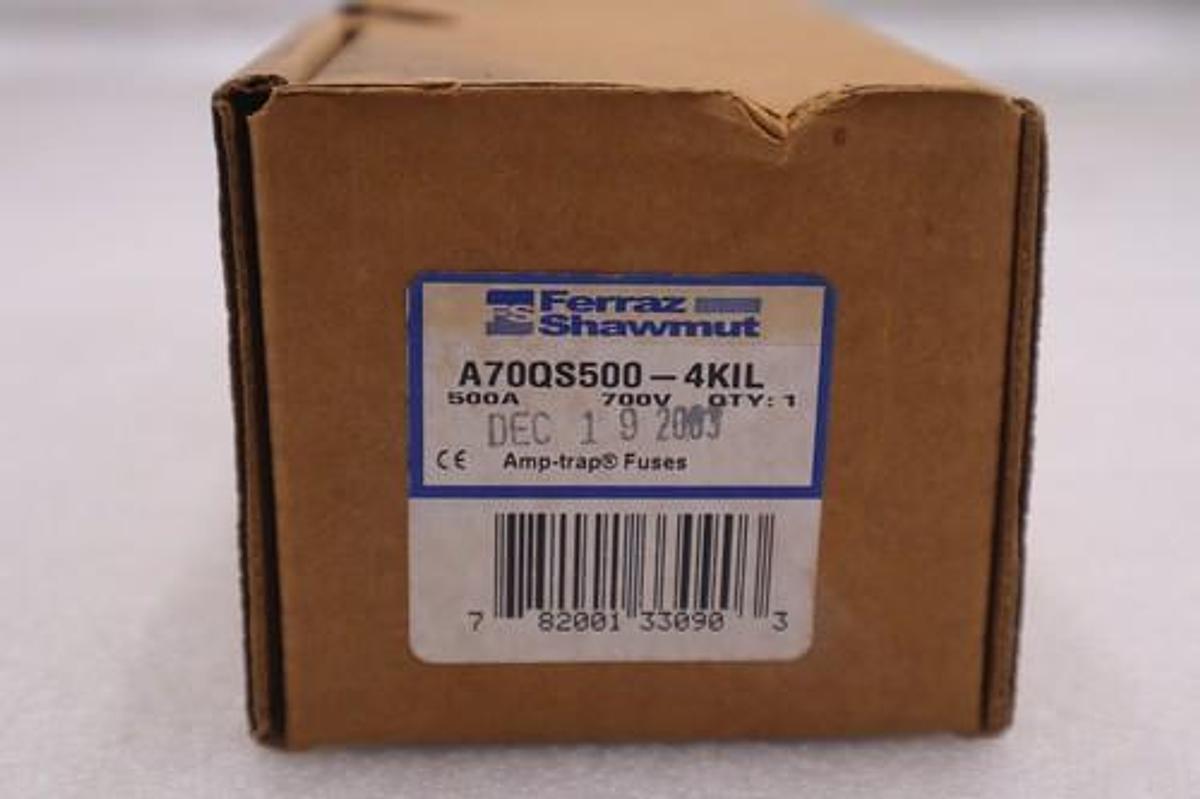Used NEW FARRAZ SHAWMUT A70QS500-4KIL / A70QS5004KIL AMP-TRAP FUSES STOCK 3543