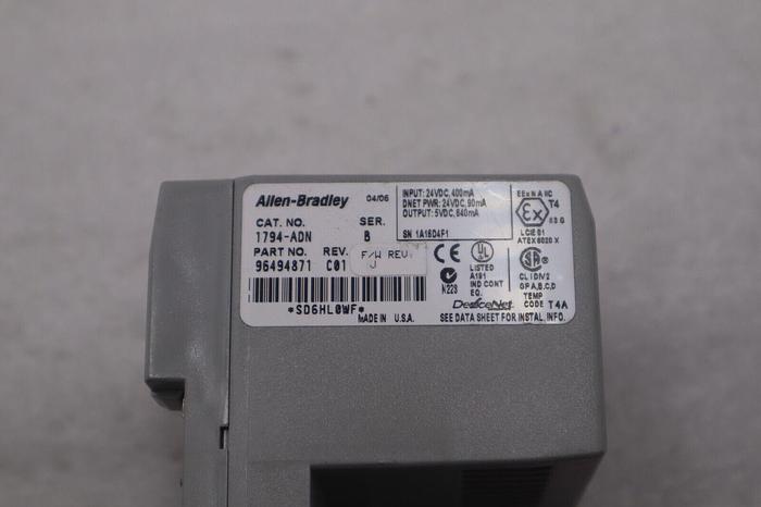 Used Allen Bradley 1794-ADN SER B Flex DeviceNet Adapter 1794ADN STOCK L-167-A