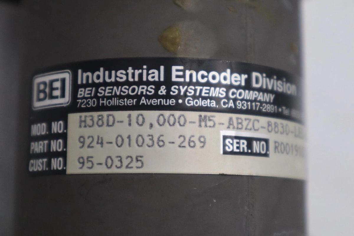 Used BEI H38D-10,000-M5-ABZC-8830-LED-SC-UL-S SER R0019103 STOCK 5331