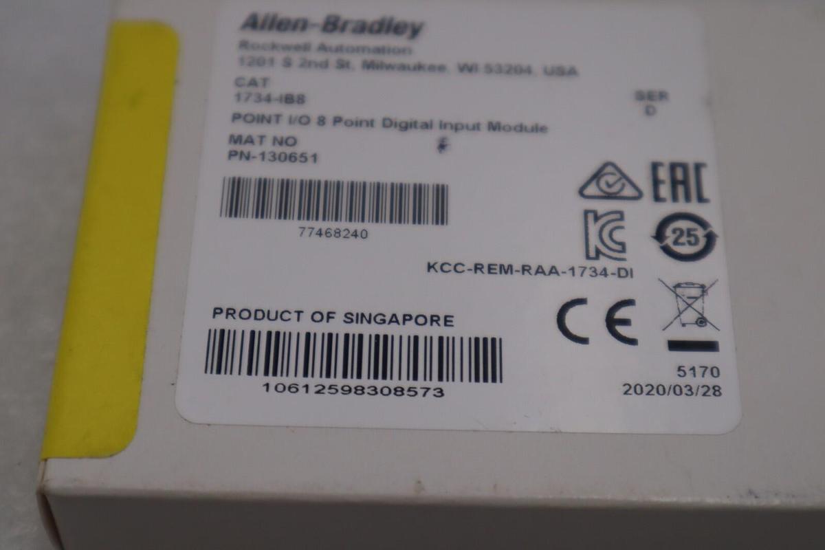 New Allen-Bradley 1734-IB8 8 Point Digital Input Module 1734IB8 STOCK G927A