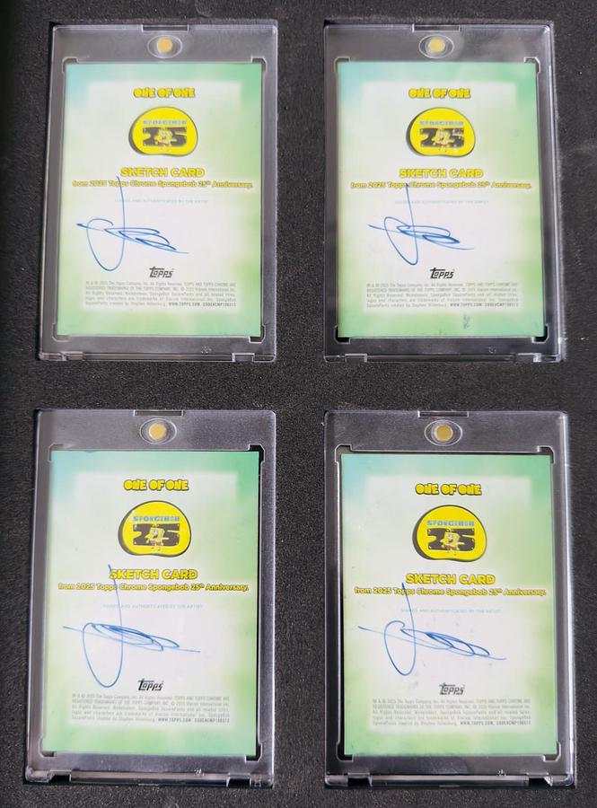 Used 2025 Topps Chrome SpongeBob SquarePants 1/1 Sketch Card Ultimate Collection