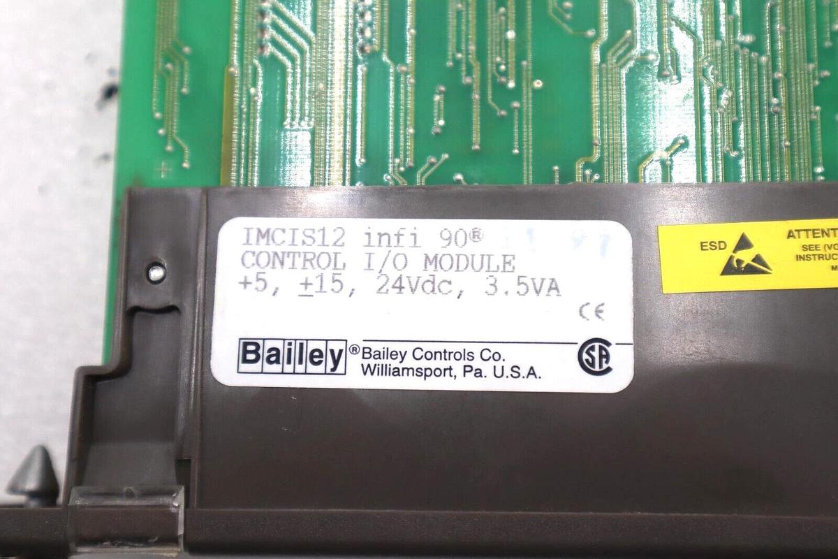 Used BAILEY INFI 90 +5/15/24VDC 3.5VA I/O CONTROL MODULE IMCIS12 #K-1608