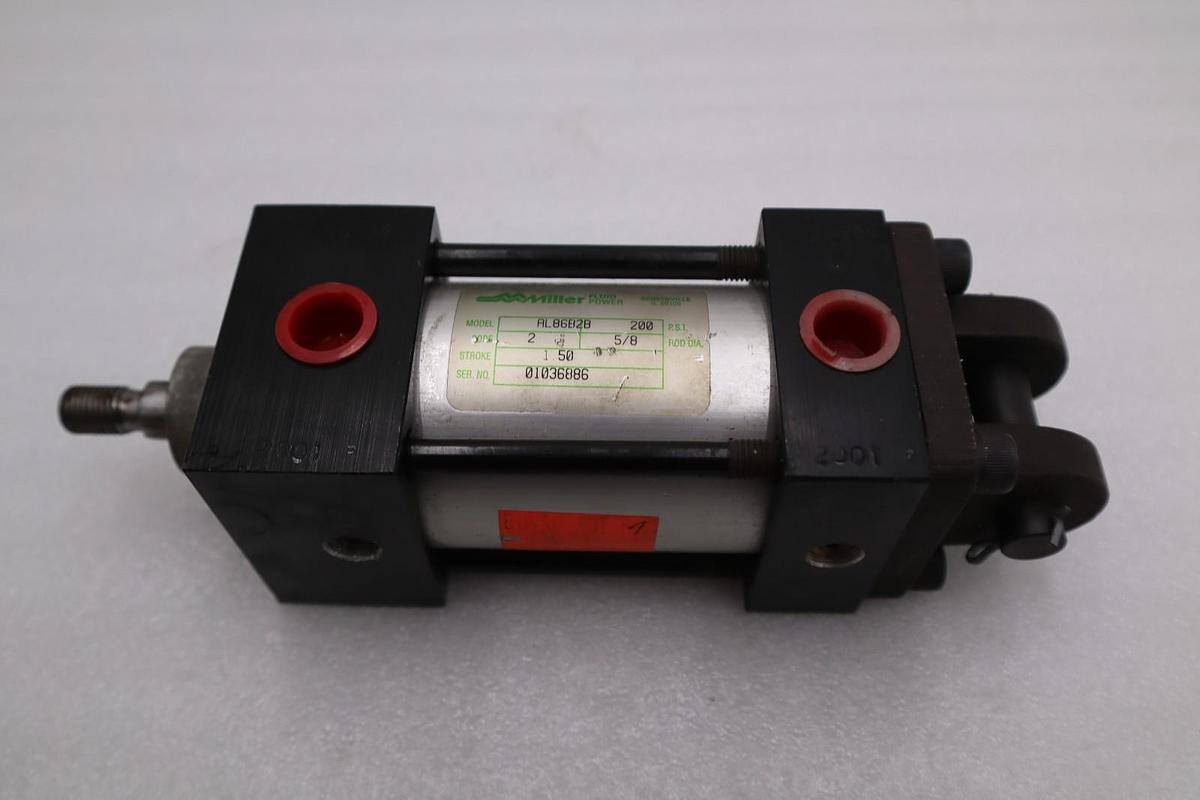 Used NEW OPEN BOX Miller AL86B2B Pneumatic Cylinder 200PSI STK H1537A