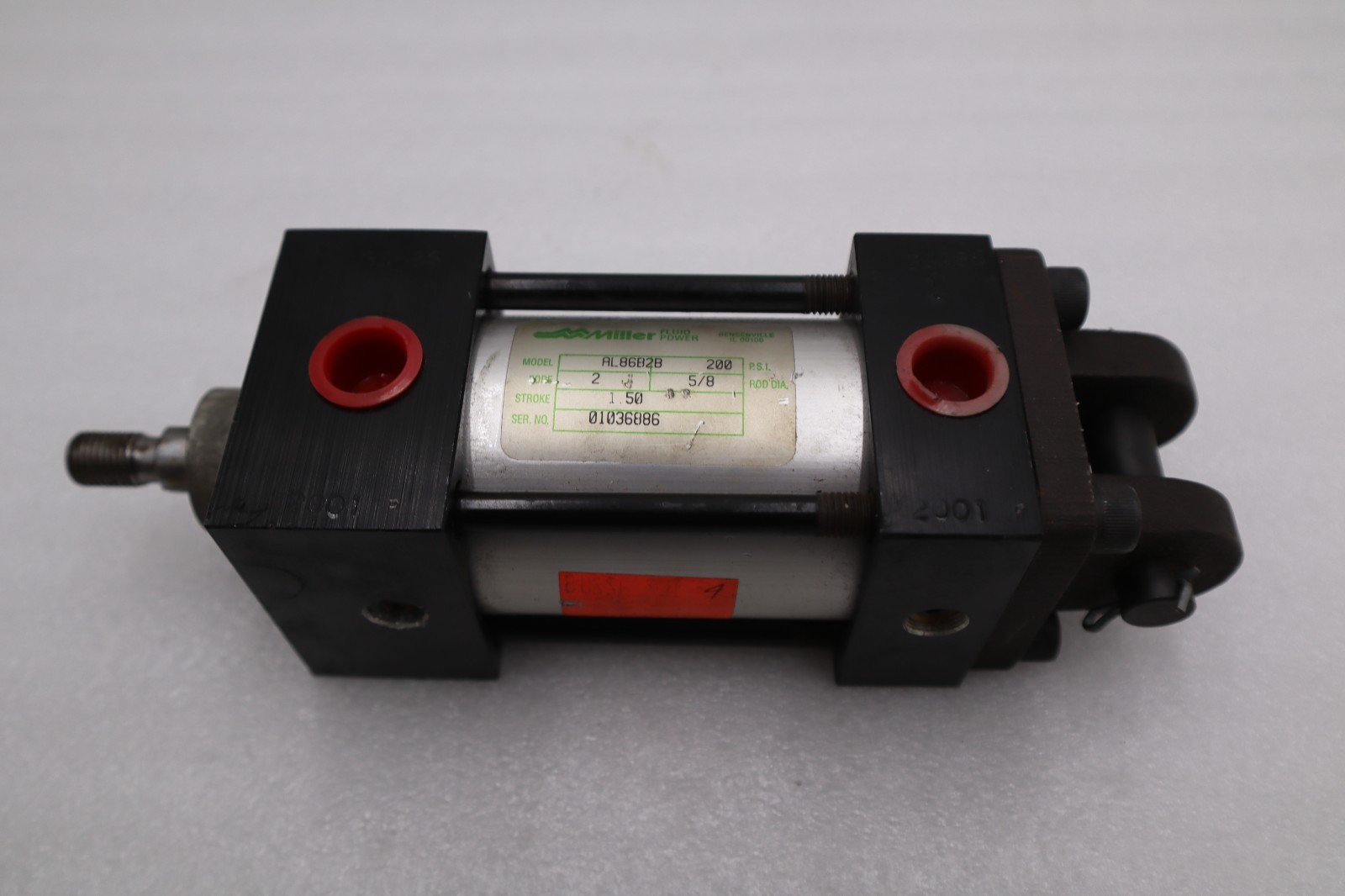 Used NEW OPEN BOX Miller AL86B2B Pneumatic Cylinder 200PSI STK H1537A