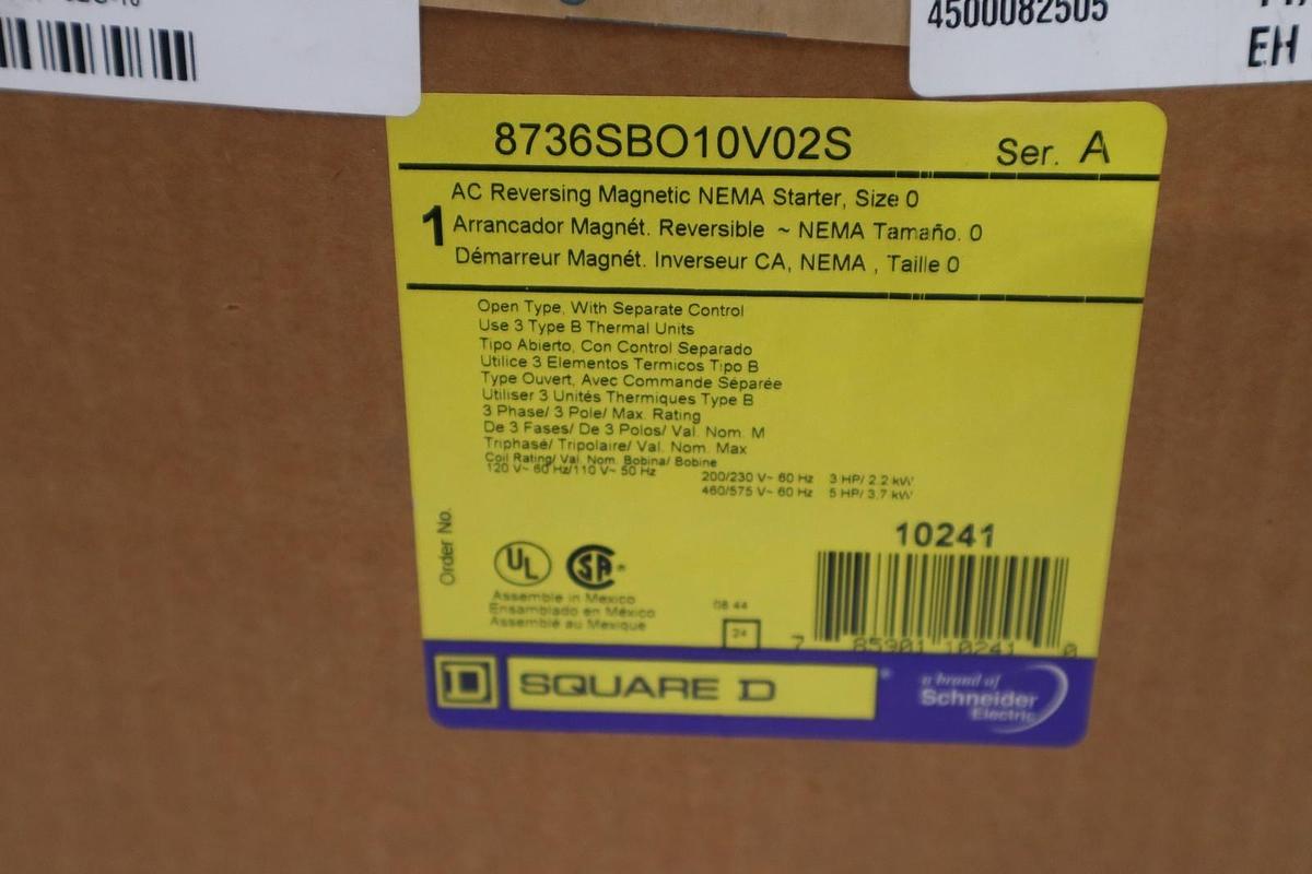 SCHNEIDER ELECTRIC 8736SBO10V02S REVERSING STARTER SIZE 0 NEW IN BOX STOCK CC174