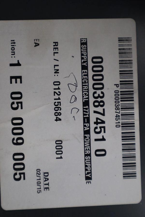 Used ALLEN BRADLEY 1771-PA/B POWER SUPPLY MODULE SERIES B. AB STOCK 325-C