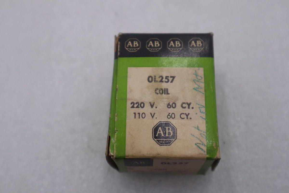 OL257 Genuine Allen Bradley 220v / 110V Coil NEW UNITS LOT OF 4 STOCK K-3213