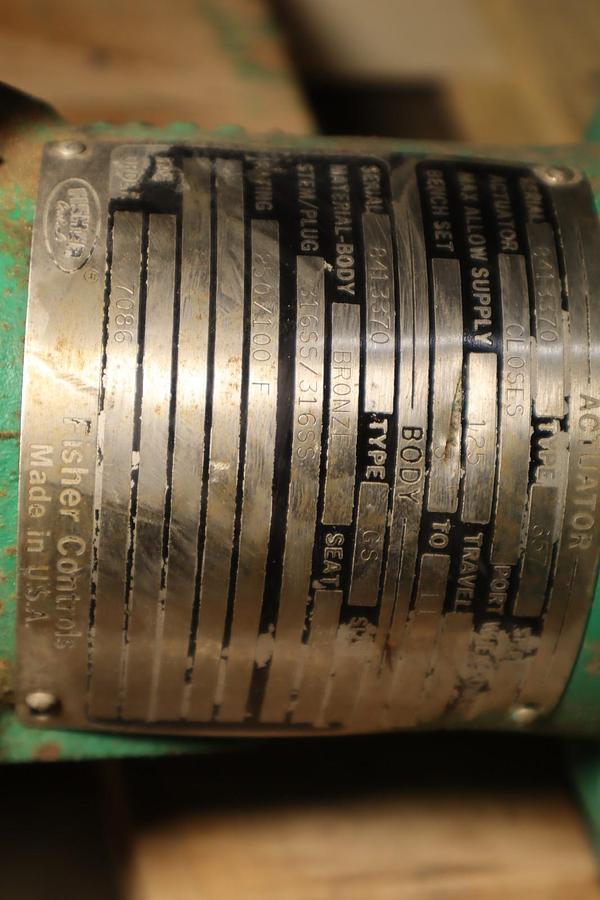 Used Fisher Control Valve With Type 657 Pneumatic Actuator