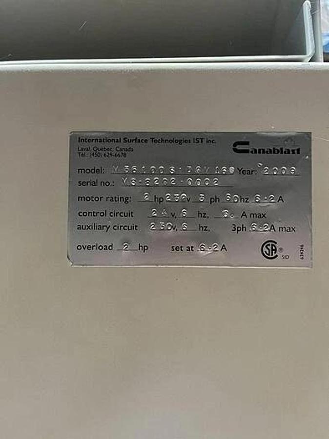 Used INTERNATIONAL SURFACE TECHNOLOGIES M36100S-DOM160 FLEXO ANILOX CLEANER