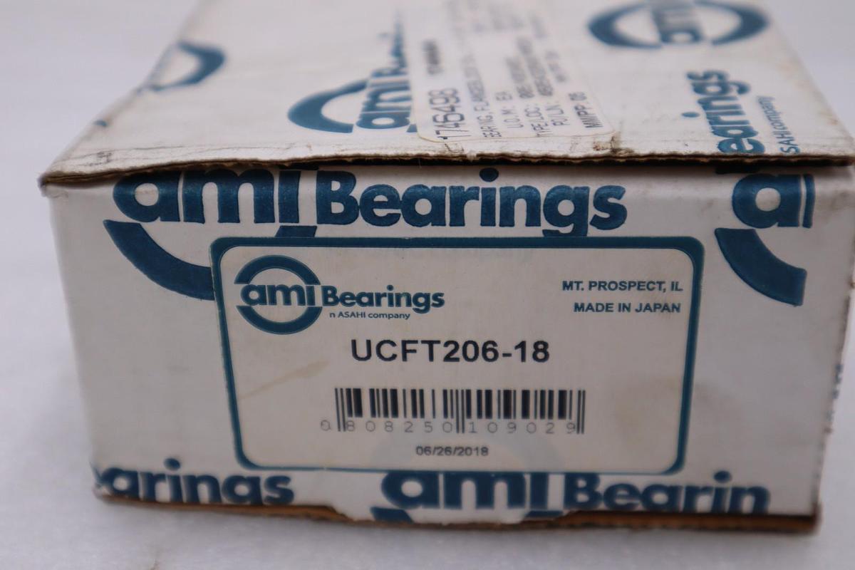 Used UCFT206-18 - AMI SCREW 2-BOLT FLANGE NEW OPEN BOX STOCK H933A