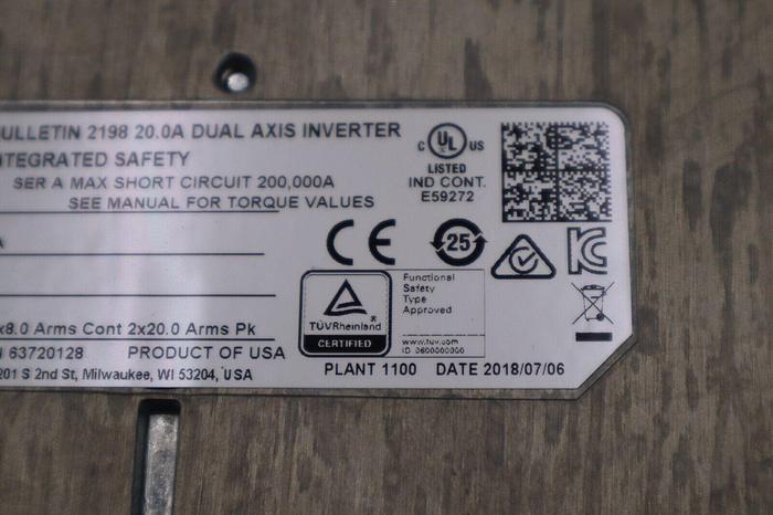 Used ALLEN BRADLEY 2198-D020-ERS3 / 2198D020ERS3 USED KINETIX 5700 STOCK 5699